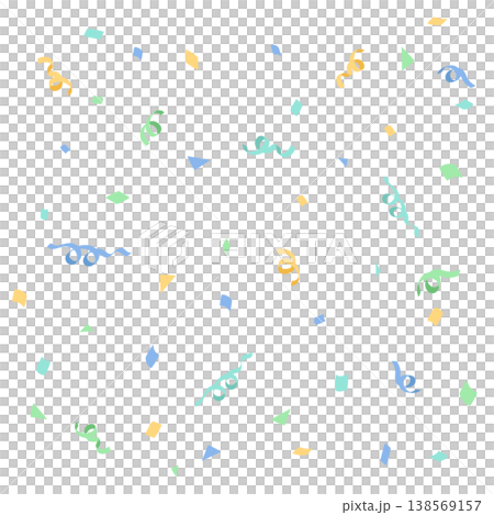 Confetti background illustration, banner, party material, cracker, simple, colorful, celebration Confetti background illustration, banner, party material, cracker, simple, colorful, celebration 138569157