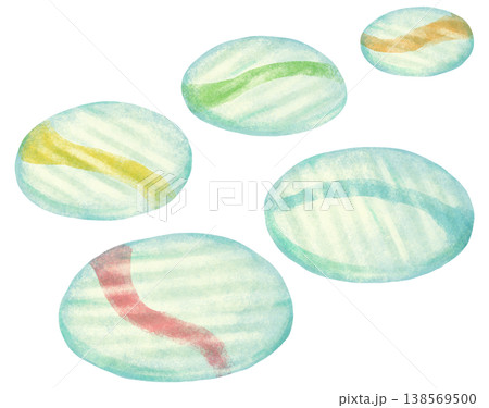 散らばったおはじきのイラスト 138569500