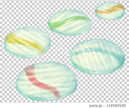 Illustration of scattered marbles 138569500