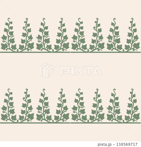 Botanical Border Seamless Pattern Dense Floral Vine Botanical Border Seamless Pattern Dense Floral Vine 138569717