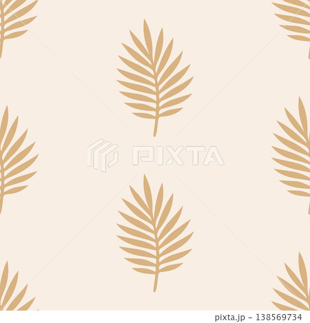 Large Palm Leaf Pattern  Bold Tropical Style 138569734