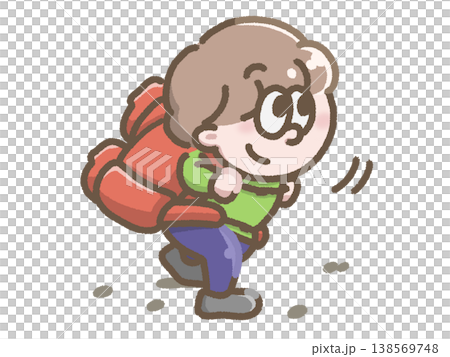 山登りをする人のイラスト 138569748