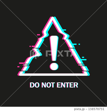 Danger warning. Exclamation mark. Computer message on screen. Vector illustration . 138570731