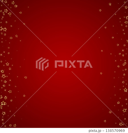 Christmas stars vector overlay. Magic stars luxury sparkling confetti. Christmas spirit. Festive stars vector illustration on red background. Christmas stars vector overlay. Magic stars luxury sparkling confetti. Christmas spirit. Festive stars vector illustration on red background. 138570969