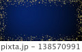 Christmas spirit. Scattered falling stars. Festive christmas confetty overlay template. Festive stars vector illustration on dark blue background. 138570991