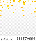 Indian rupee coins falling. Scattered gold INR coins. India money. Jackpot wealth or success concept. Square vector illustration. 138570996