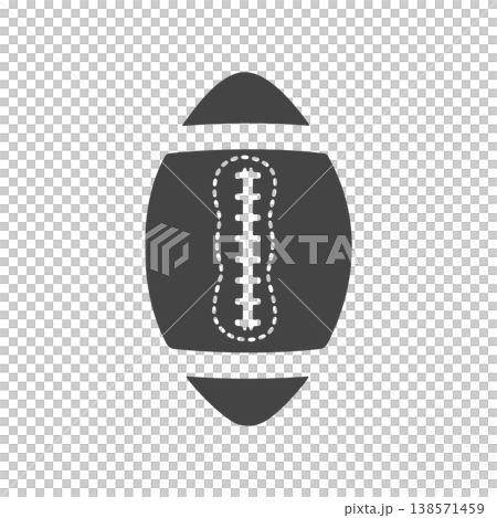 American Football Ball Vector Icon, Simple Rugby Ball Vector. American Football Ball Vector Icon, Simple Rugby Ball Vector. 138571459