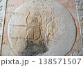 Close-up of an ancient Egyptian scarab carving surrounded by colorful hieroglyphs inside the Tomb of Merenptah,KV8 138571507