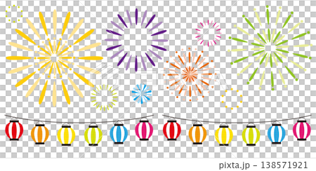 打ち上げ花火の背景イラスト 打ち上げ花火の背景イラスト 138571921