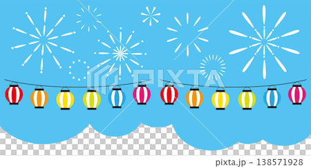打ち上げ花火の背景イラスト 138571928