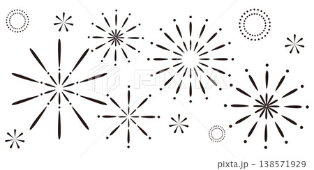 打ち上げ花火の背景イラスト 138571929