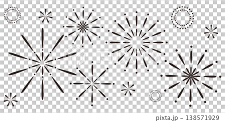 打ち上げ花火の背景イラスト 138571929