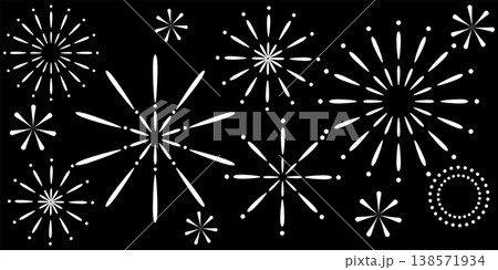 打ち上げ花火の背景イラスト 138571934