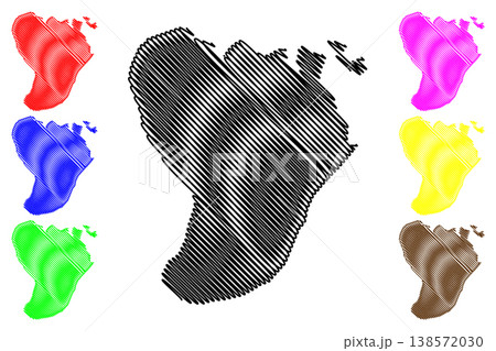 Manda island (Republic of Kenya, Indian Ocean) map vector illustration, scribble sketch Manda map Manda island (Republic of Kenya, Indian Ocean) map vector illustration, scribble sketch Manda map 138572030