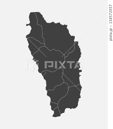 Vector map country of Dominica divided on regions Vector map country of Dominica divided on regions 138572057