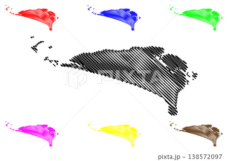 Sherbro and Turtle Islands (Republic of Sierra Leone, Salone, Atlantic Ocean) map vector illustration, scribble sketch Bonthe Island map Sherbro and Turtle Islands (Republic of Sierra Leone, Salone, Atlantic Ocean) map vector illustration, scribble sketch Bonthe Island map 138572097