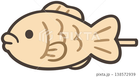 Taiyaki fish-shaped Japanese pastry vector illustration Taiyaki fish-shaped Japanese pastry vector illustration 138572939