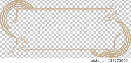 鳥獣戯画の飾り枠素材 鳥獣戯画の飾り枠素材 138573006