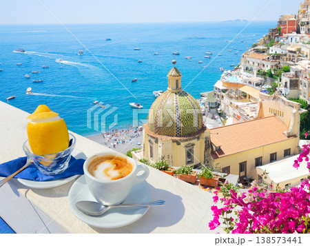 coffee with amalfitan lemon ice cream 138573441