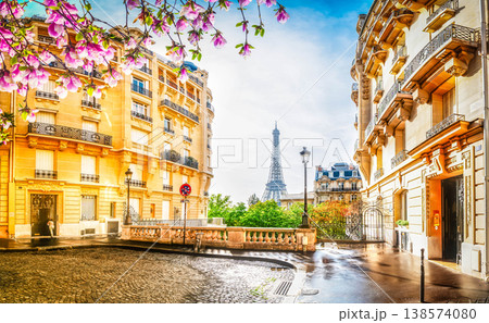 eiffel tour and Paris street eiffel tour and Paris street 138574080