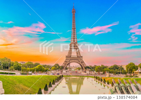 eiffel tour and from Trocadero, Paris eiffel tour and from Trocadero, Paris 138574084