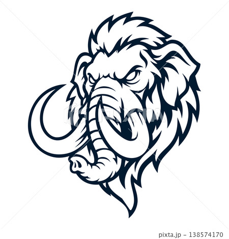 mammoth head mascot logo design vector 138574170