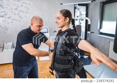 Creative muscle training workout session 138574291
