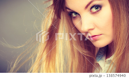 Stylish attractive woman portrait. Stylish attractive woman portrait. 138574940