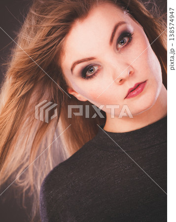 Stylish attractive woman portrait. Stylish attractive woman portrait. 138574947