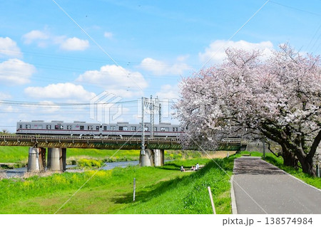東武30000系と桜 東武30000系と桜 138574984