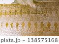 Hieroglyphs, drawings in the tomb of Merenptah KV8 in the Valley of the Kings. Luxor. Egypt. 138575168