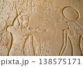 Tomb of Ramses V and Ramses VI, KV9 in the Valley of the Kings. Detail of Egyptian hieroglyphs. Luxor, Egypt 138575171