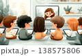 AI小学校授業タブレット学習イラスト 138575806