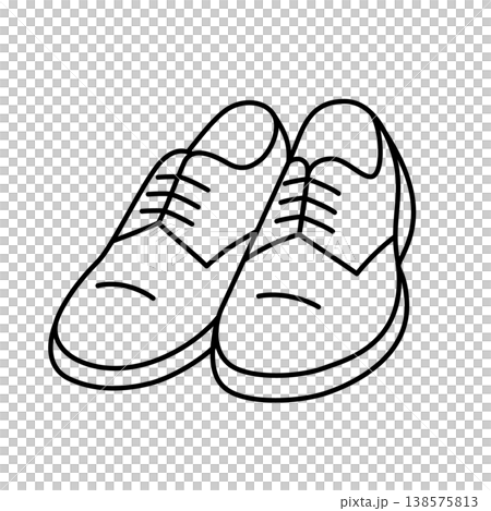 Line art icon of formal business shoes 138575813