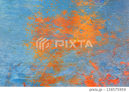 Old rusty metal rust steel brown texture peeling blue paint surface background worn messy Old rusty metal rust steel brown texture peeling blue paint surface background worn messy 138575959
