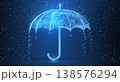 Vector umbrella rain drops protection. season concept 138576294