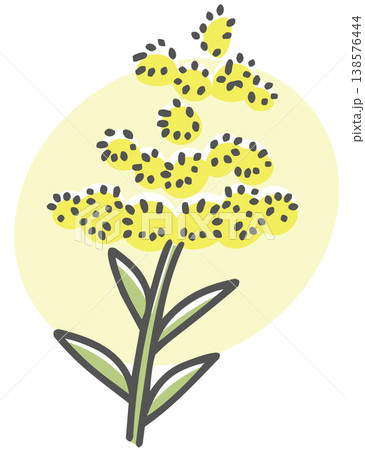 ブタクサ　シンプルな植物のイラスト 138576444