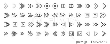 Black and white vector arrow icons set collection isolated on white background Black and white vector arrow icons set collection isolated on white background 138576465