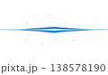 鋭いレーザー光線エフェクト 直線的な光ビーム透過素材 138578190