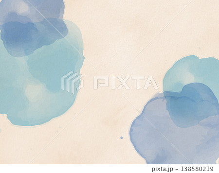 わら半紙風の背景と水彩のにじみを組み合わせた壁紙のイラスト 138580219