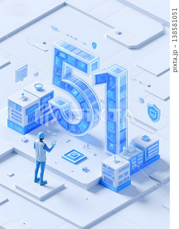 composite image of businessman standing on ladder composite image of businessman standing on ladder 138581051