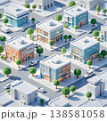 isometric houses in the city 138581058