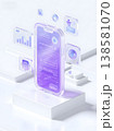 composite image of interface on abstract screen 138581070