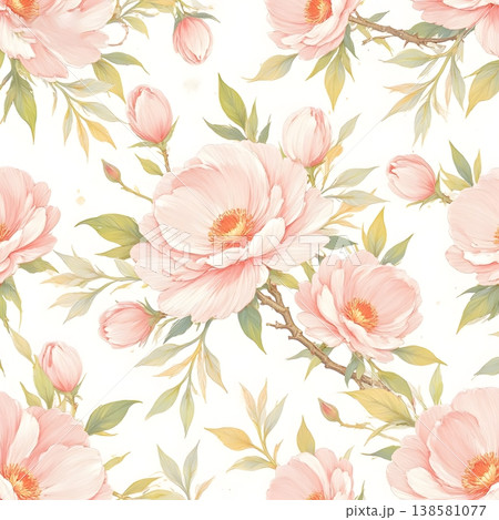 seamless pattern with flowers 138581077