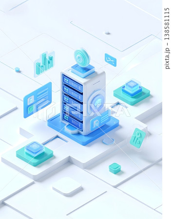 isometric smart phone with icons isometric smart phone with icons 138581115