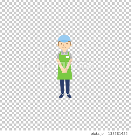 Male clerk at a supermarket 138581423