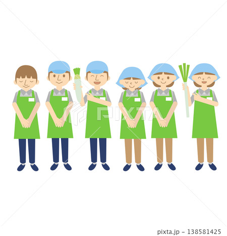 スーパーマーケットの店員 138581425