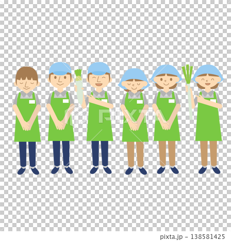 スーパーマーケットの店員 138581425