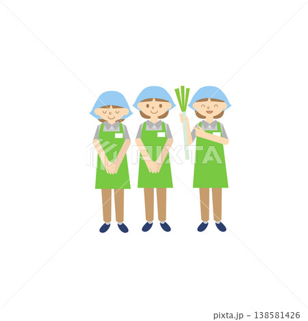 スーパーマーケットの女性店員 138581426