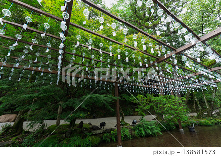 京都市北区の賀茂別雷神社別名上賀茂神社の風鈴を撮影したもの 138581573